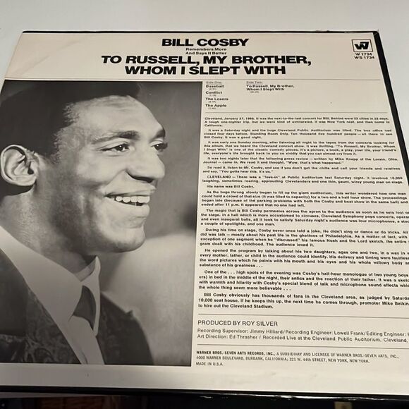 Bill Cosby TO RUSSELL, MY BROTHER, WHOM I SLEPT WITH Album - Picture 2 of 8
